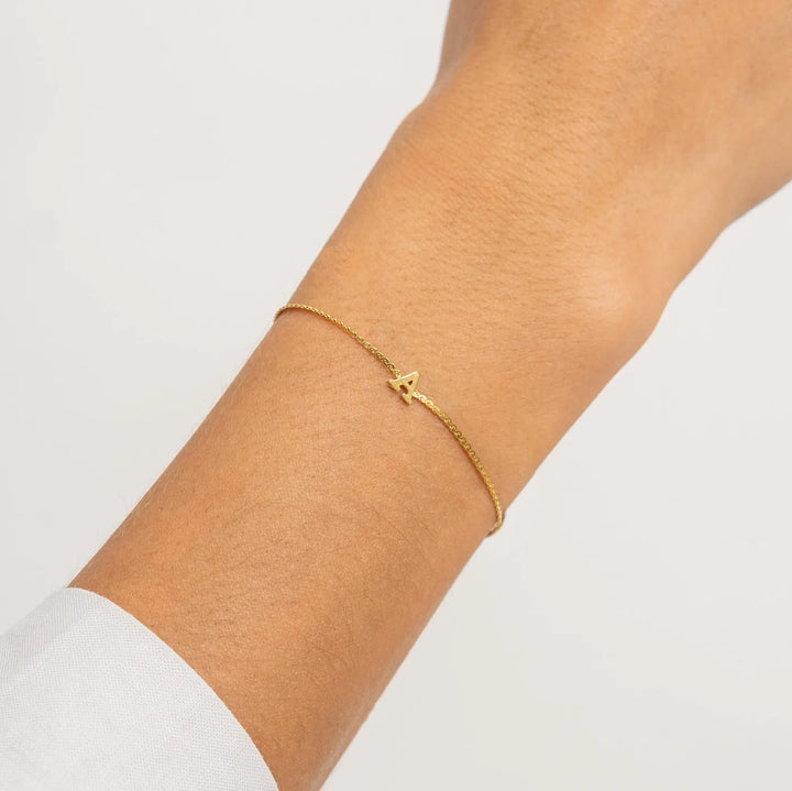 Waterproof Gold Dainty Initial Bracelet
