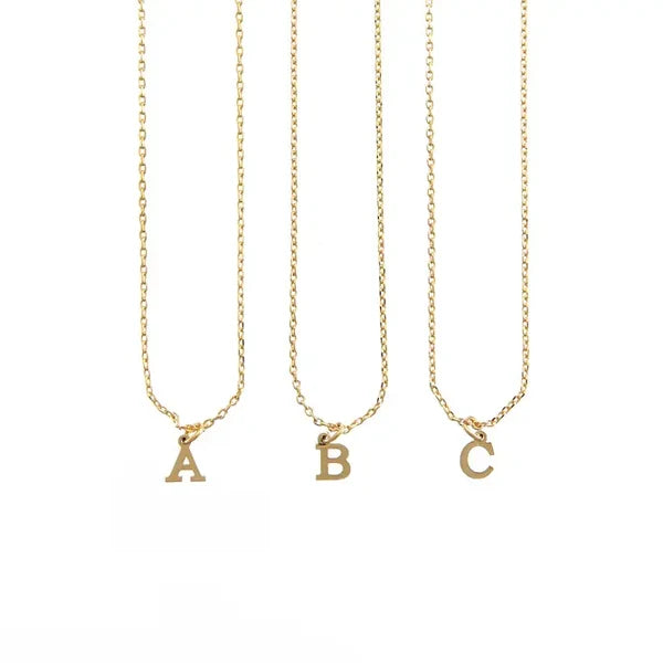 Waterproof Gold Dainty Initial Necklace Set of 16-