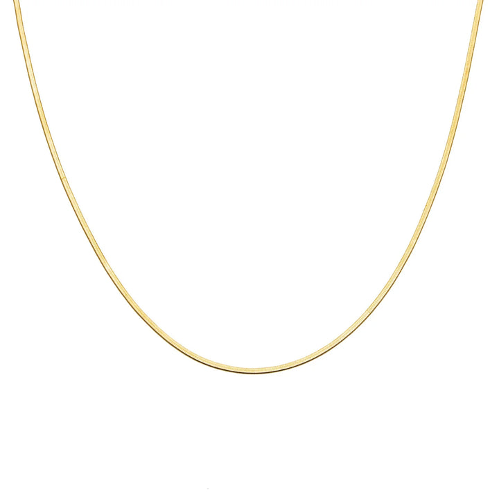 Waterproof Gold Herringbone Necklace