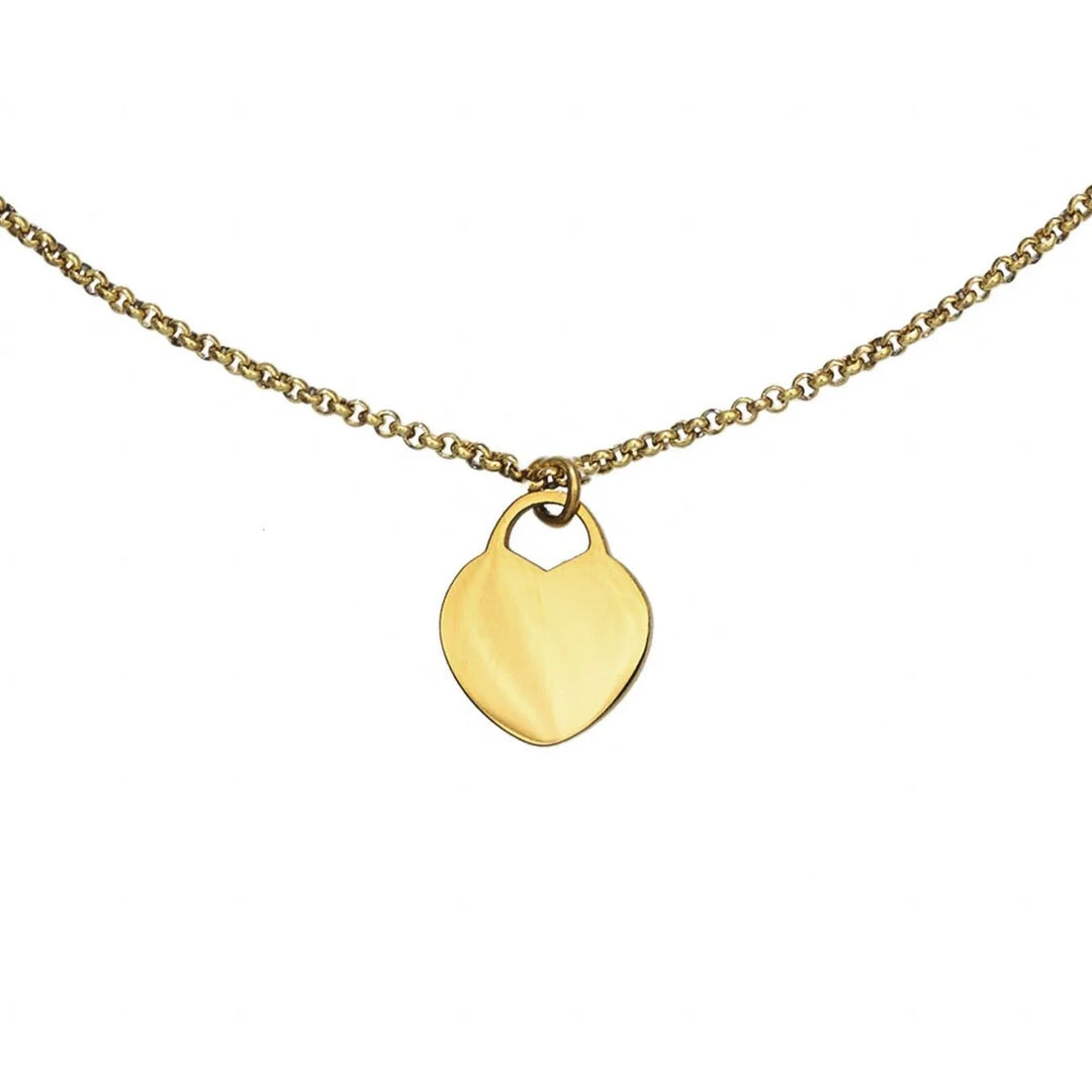 Waterproof Simple Gold Heart Necklace