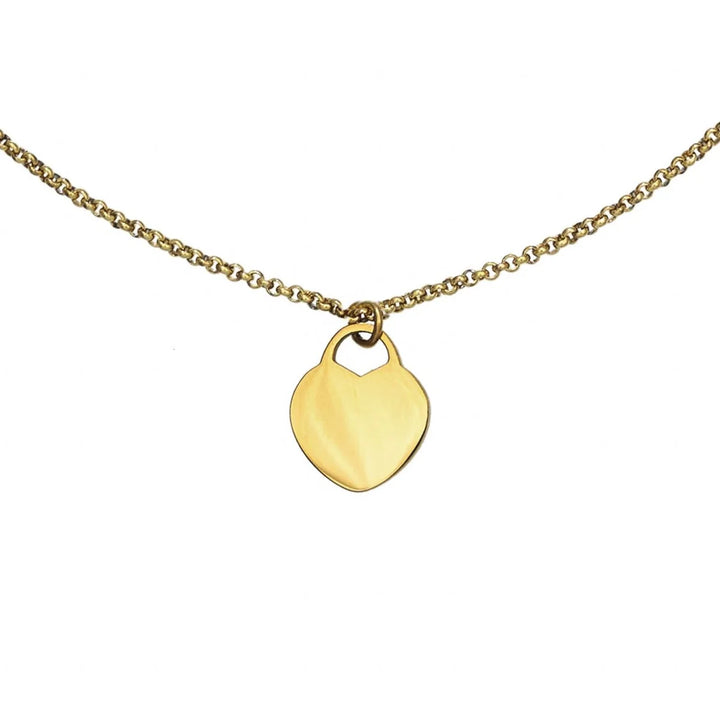 Waterproof Simple Gold Heart Necklace