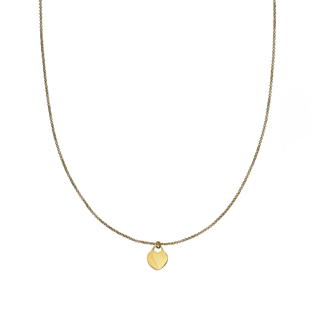 Waterproof Simple Gold Heart Necklace