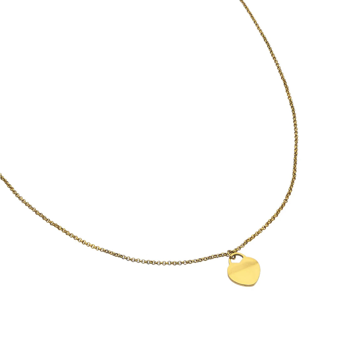 Waterproof Simple Gold Heart Necklace