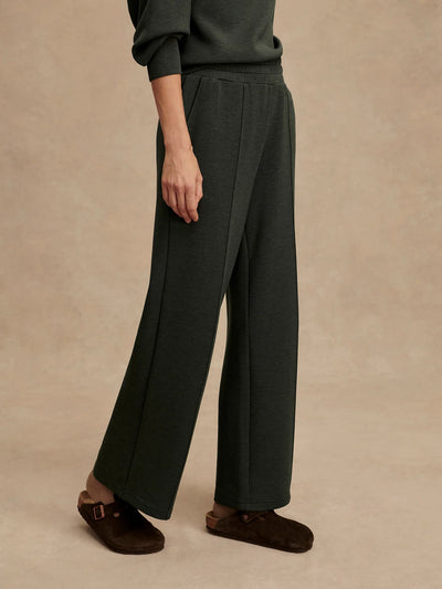 The Wide Leg Pant 28 in Olive Marl