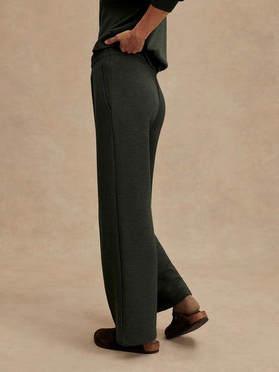 The Wide Leg Pant 28 in Olive Marl