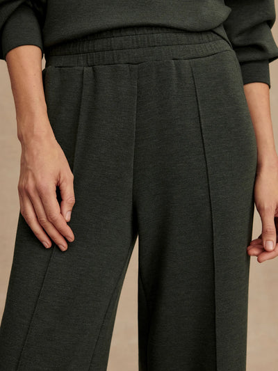 The Wide Leg Pant 28 in Olive Marl