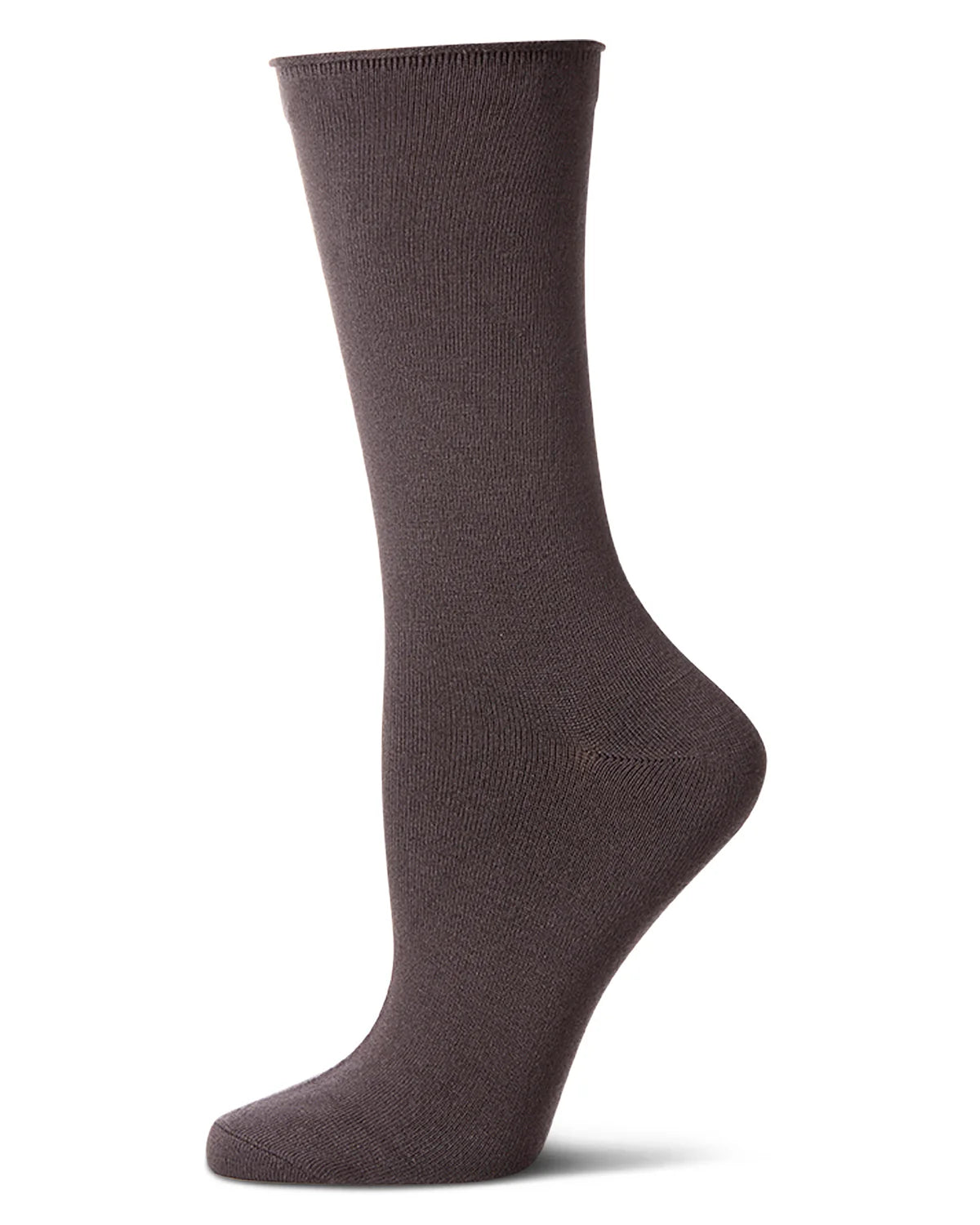 Natural Blend Bamboo Roll Top Crew Sock