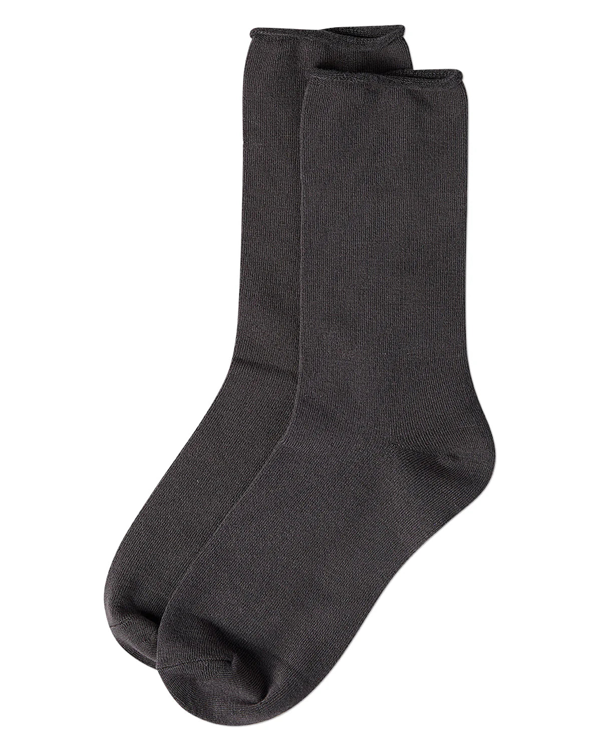 Natural Blend Bamboo Roll Top Crew Sock