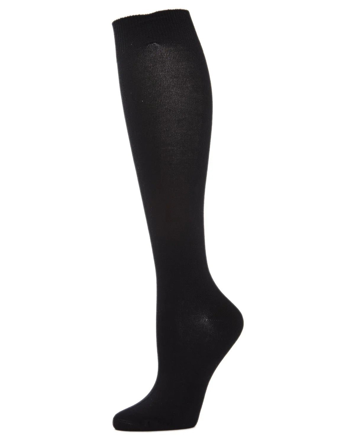 Women's Natural Bamboo Blend Solid Knit Knee High Socks