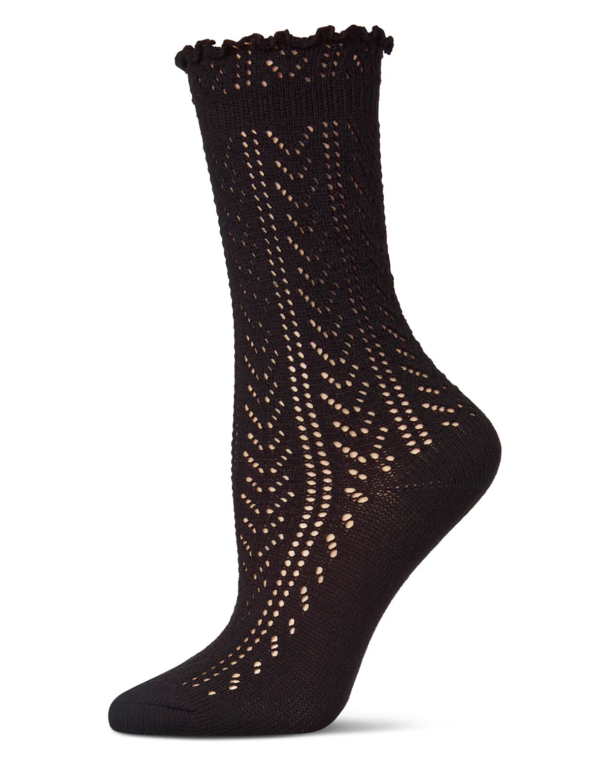 Women's Ruffle Pointelle Crew Socks