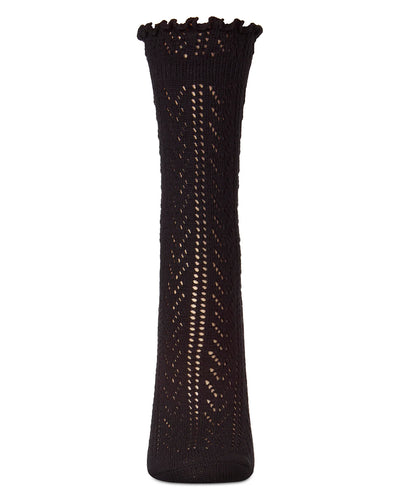 Women's Ruffle Pointelle Crew Socks