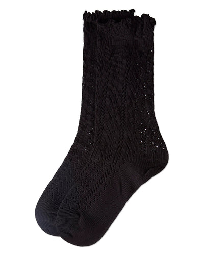 Women's Ruffle Pointelle Crew Socks