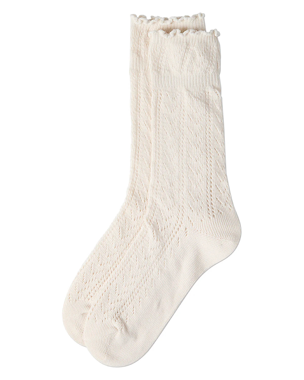 Women's Ruffle Pointelle Crew Socks