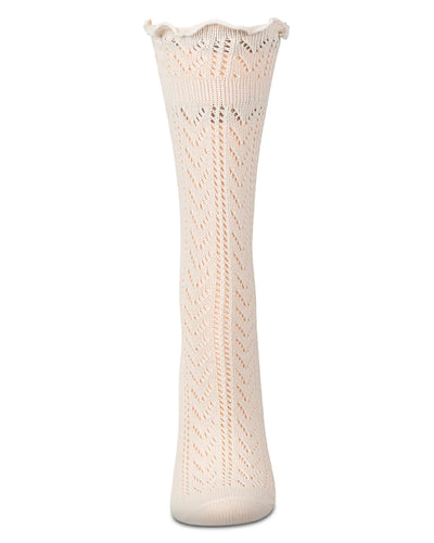 Women's Ruffle Pointelle Crew Socks