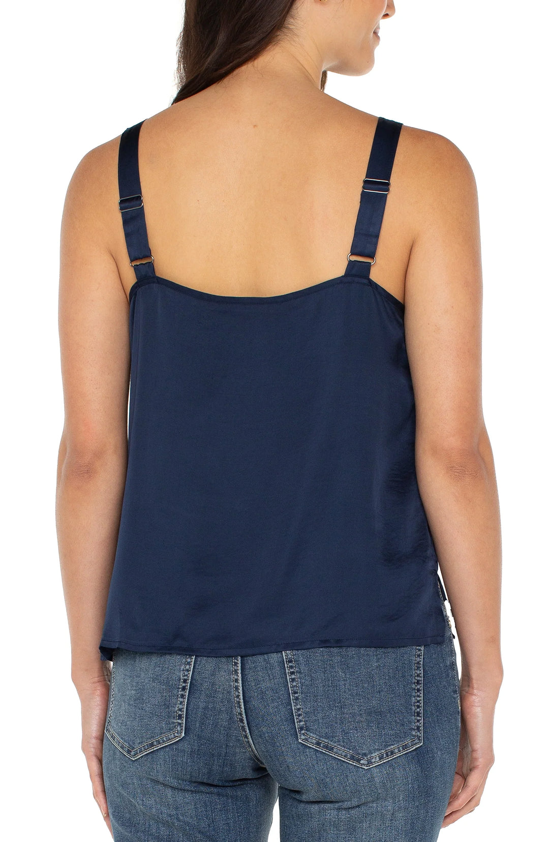 Woven Tank w. Lace Trim