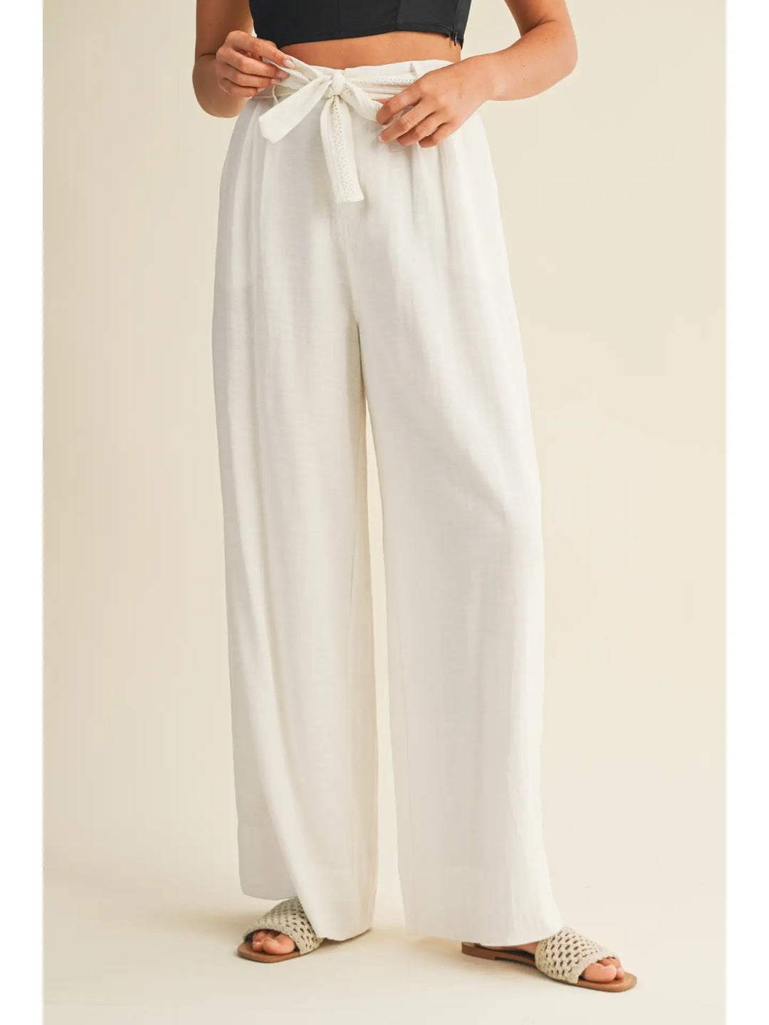 Lace Trimmed Trousers