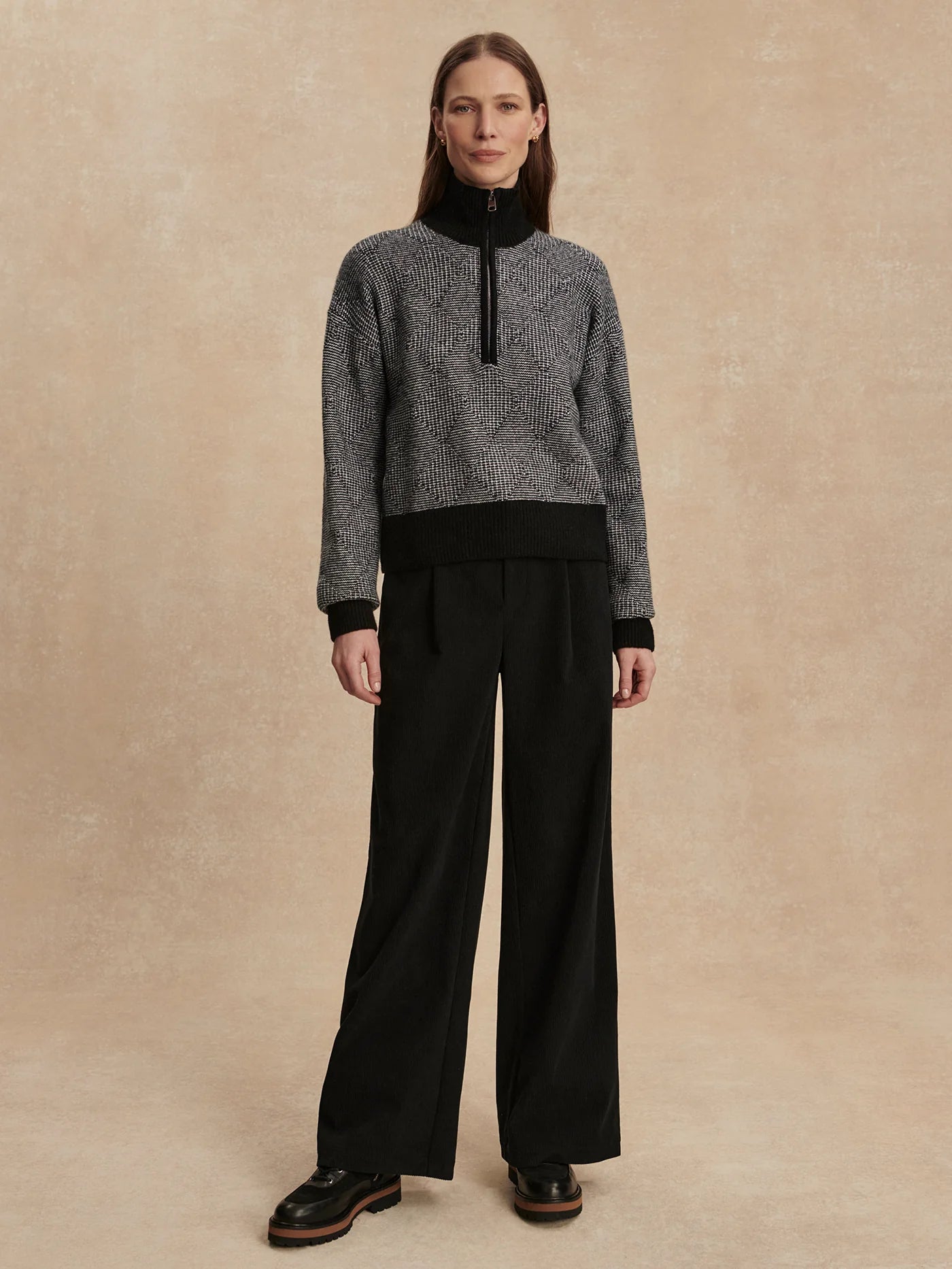 aldridge half zip knit