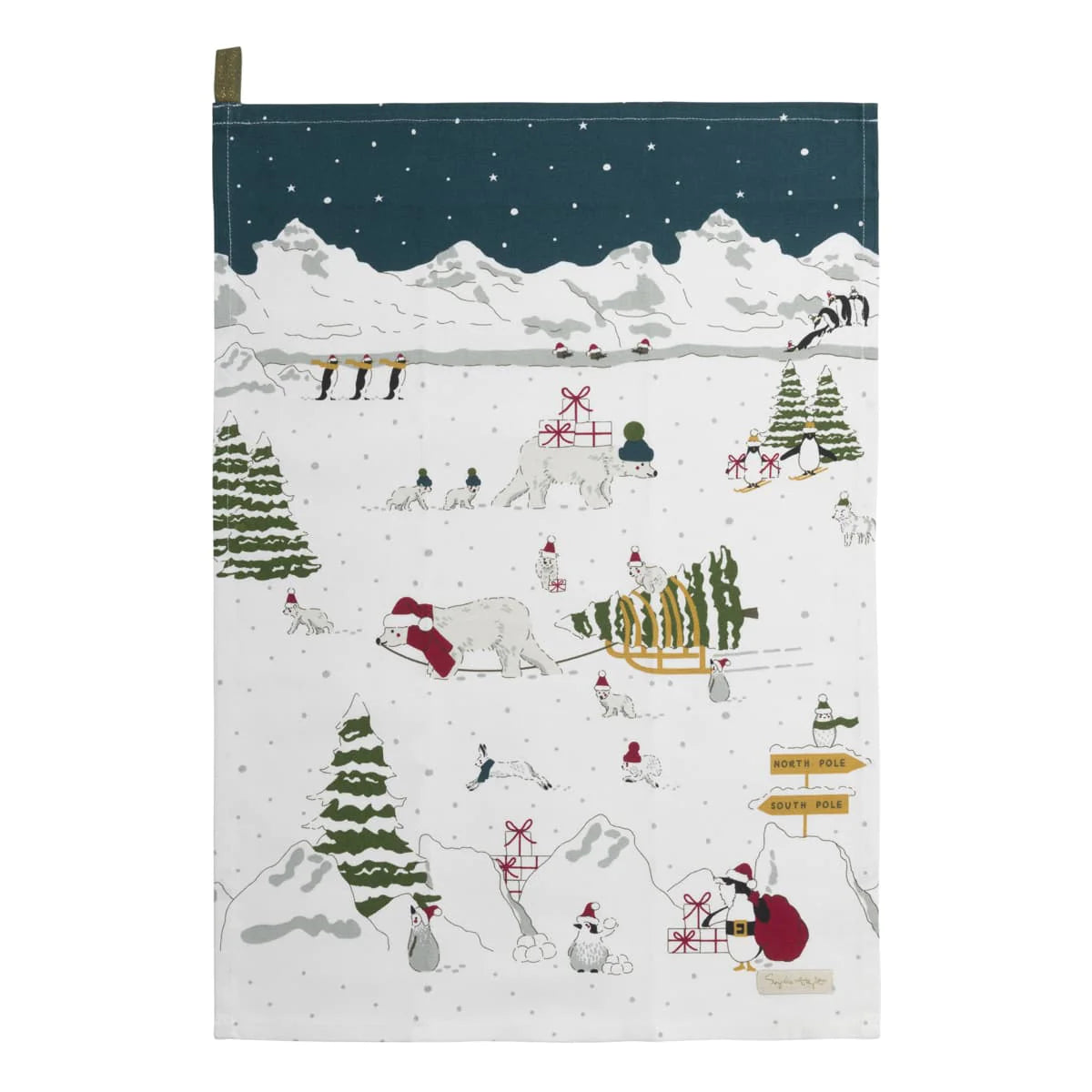 Snow Season Tea Towel