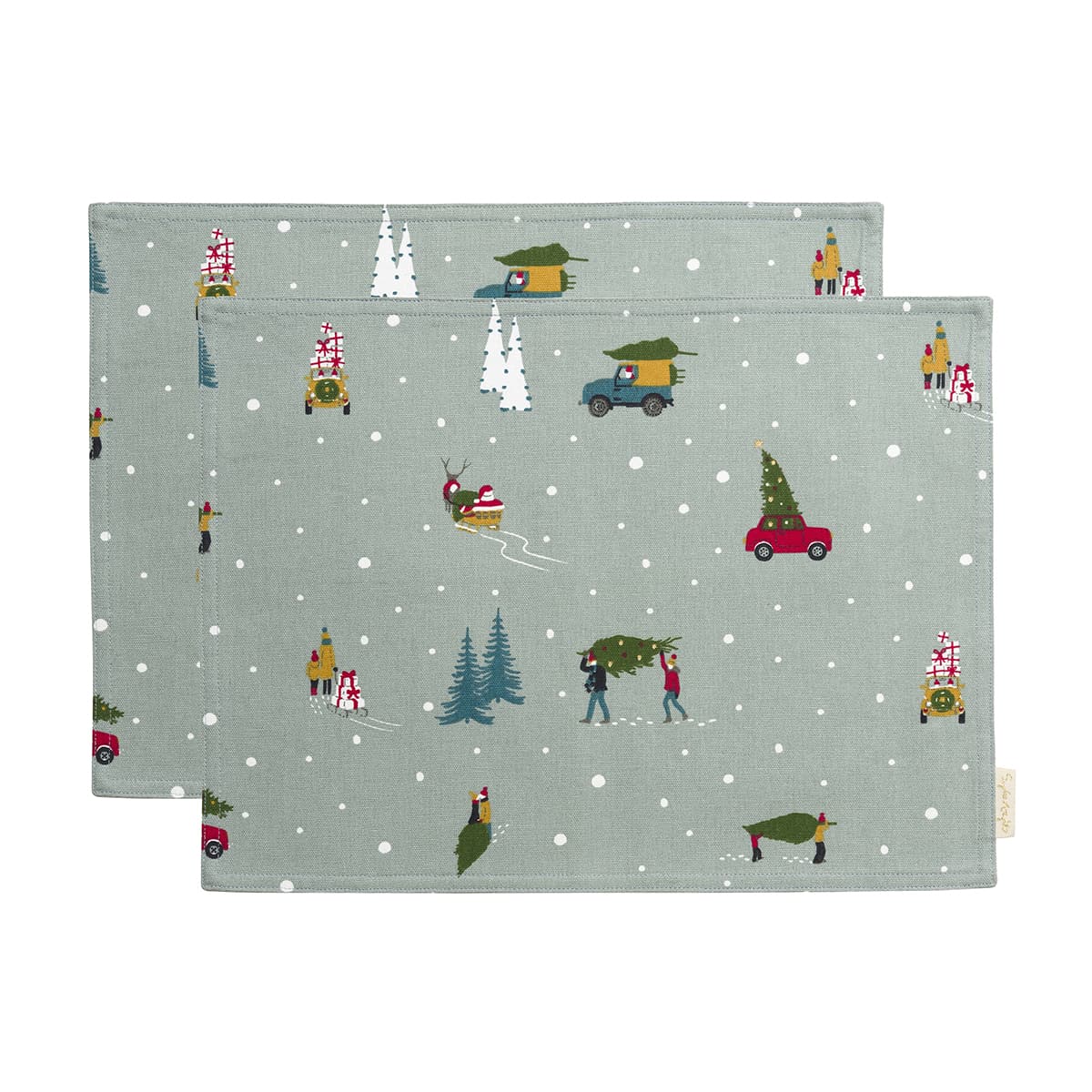 Home for Christmas Fabric Placemats (Set of 2)