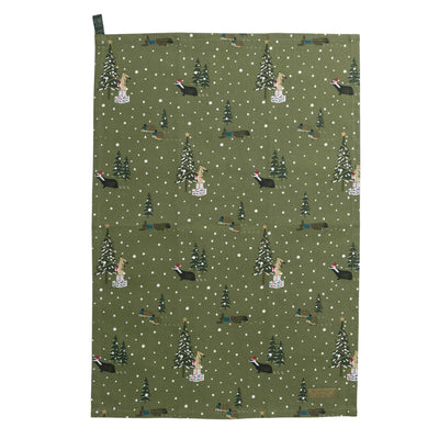 Festive Forest Tea Towel
