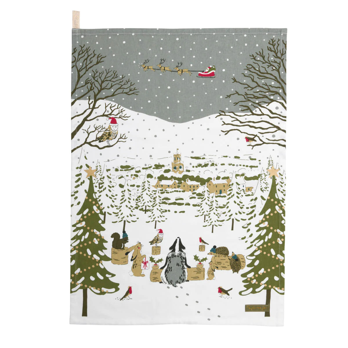 Festive Forest Tea Towel
