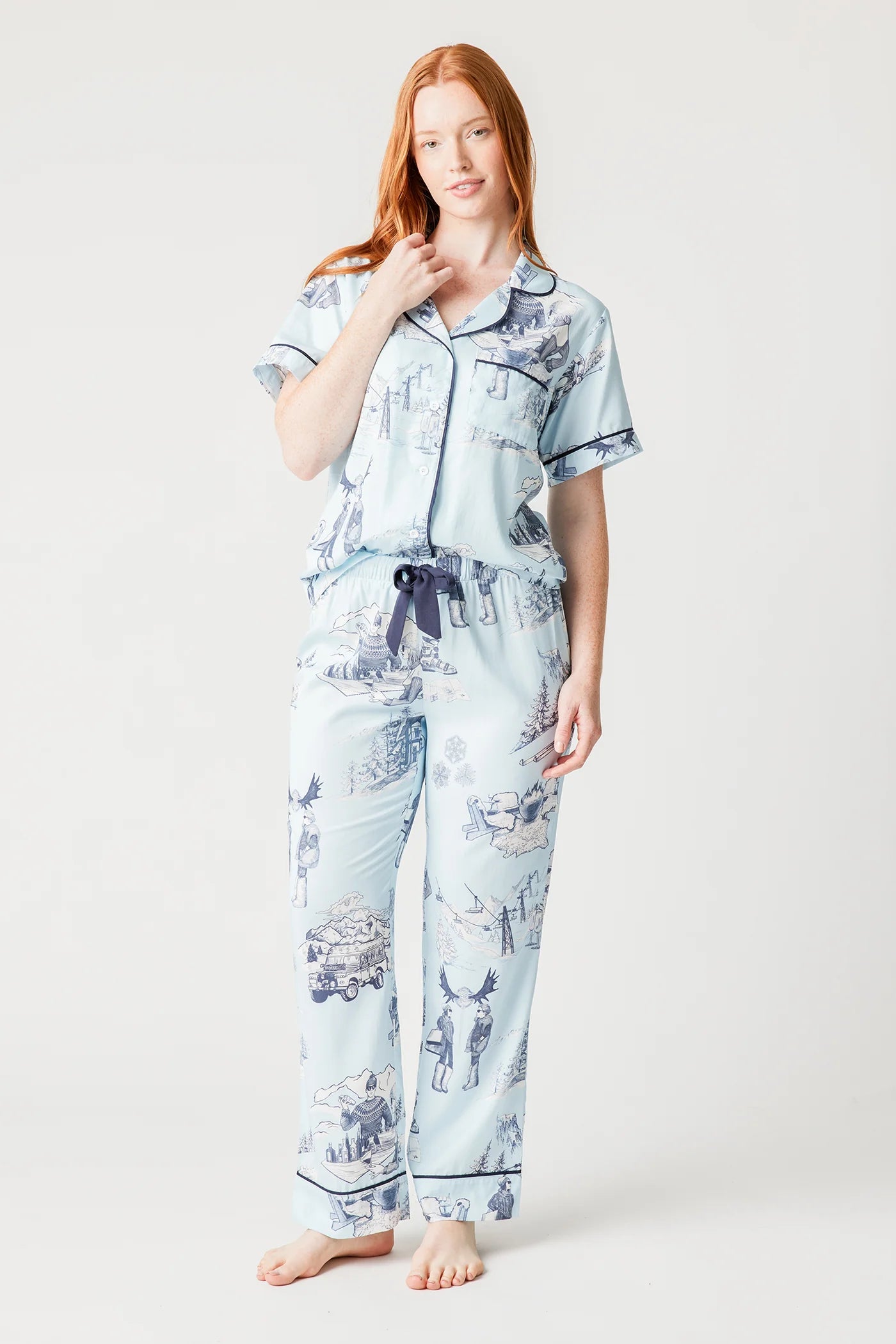 Apres Ski Toile Pajama Pants set