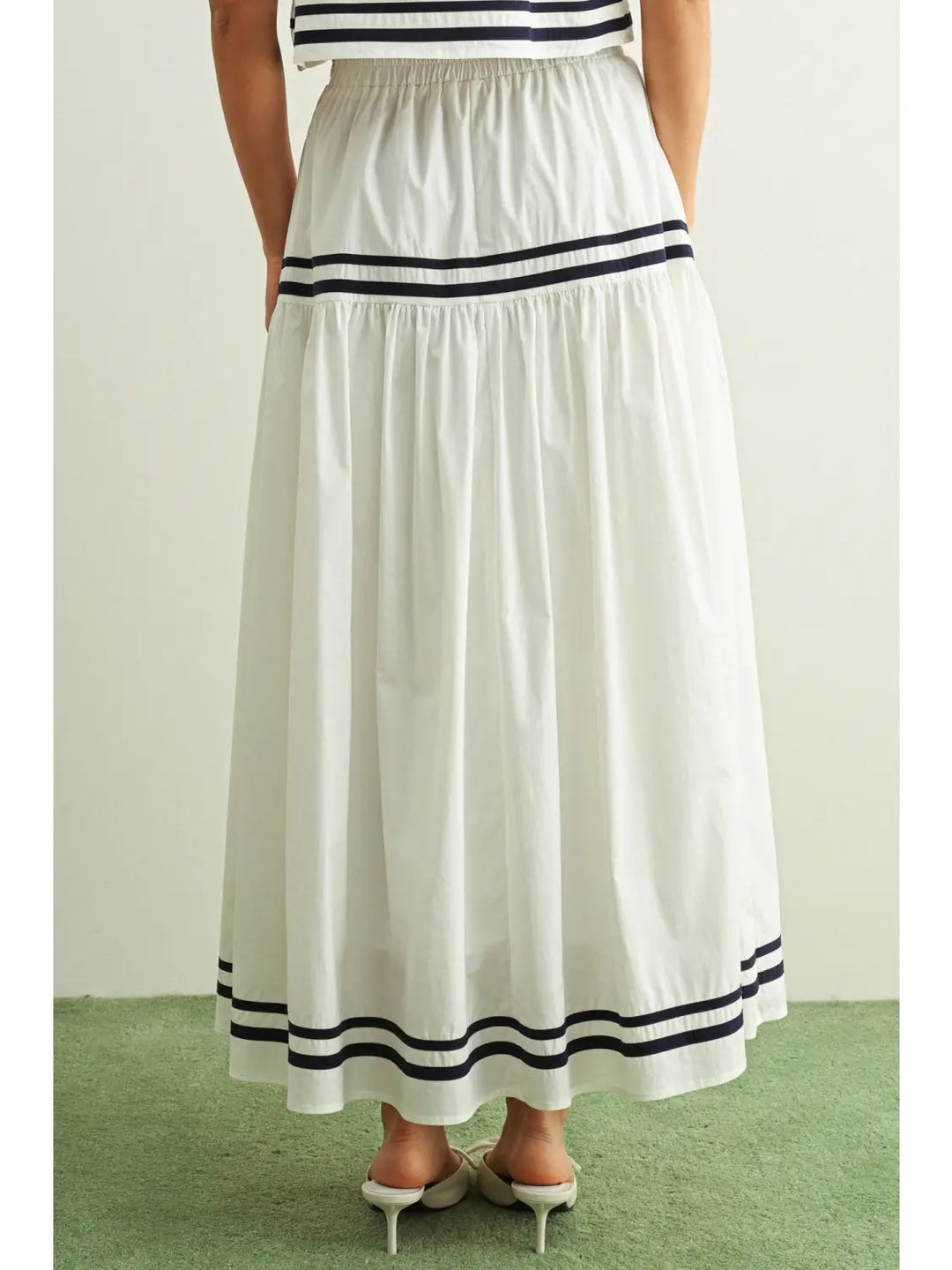 Skirt W Ribbon Stripe