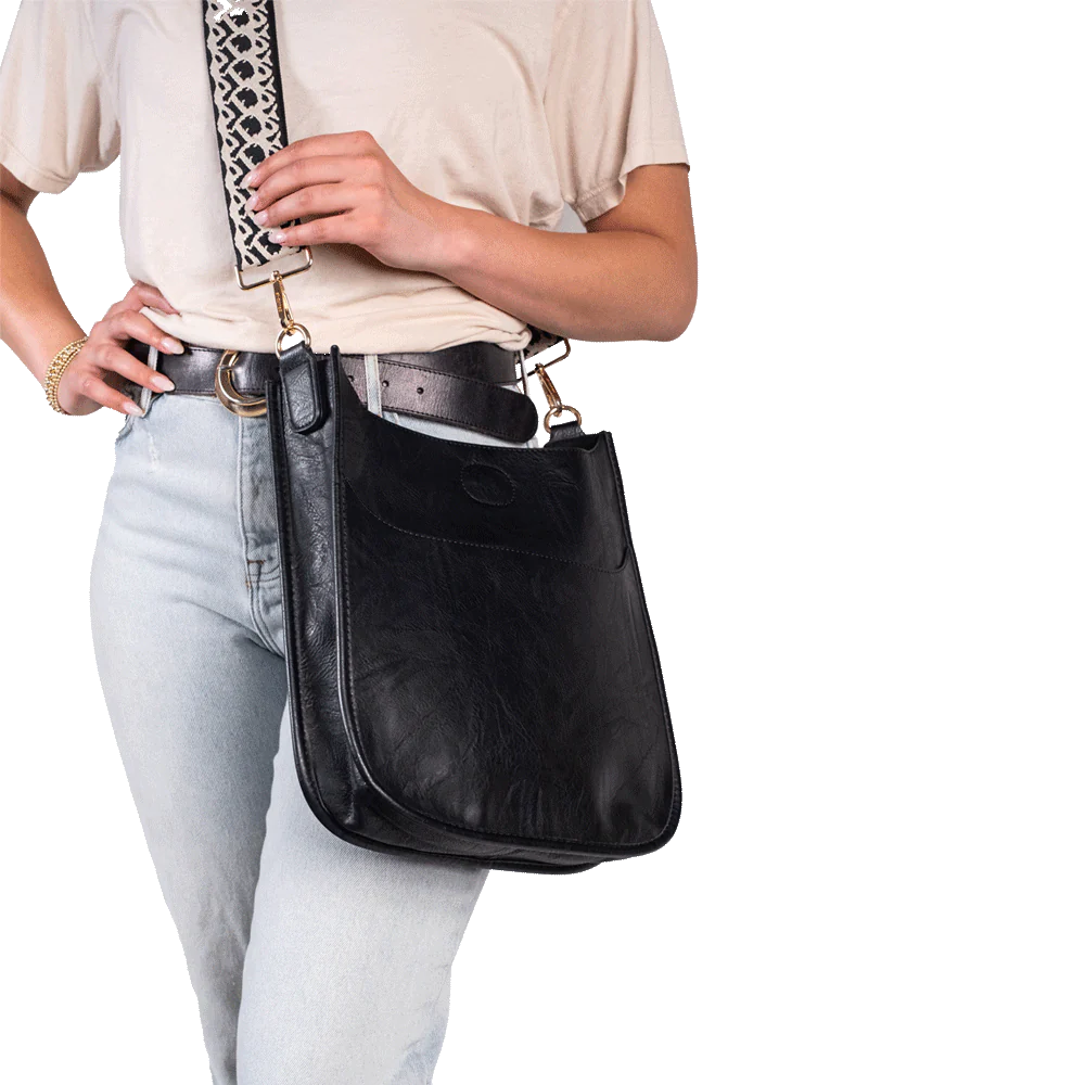 Classic Vegan Leather Messenger