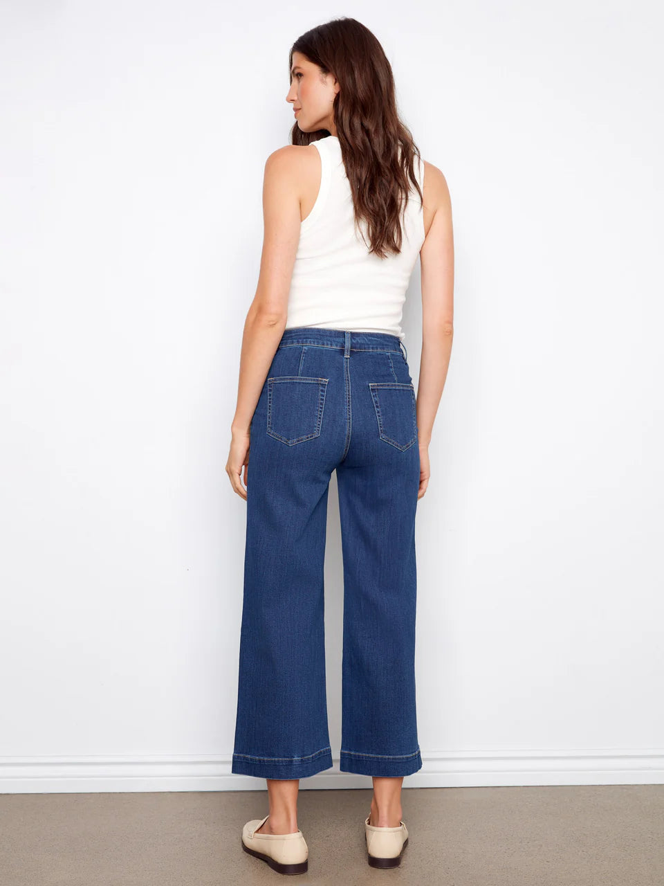 Stretch Denim Flare Leg
