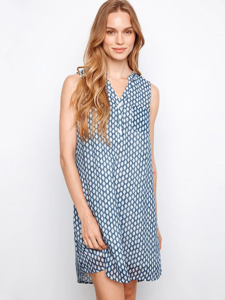 Henley tank mini dress