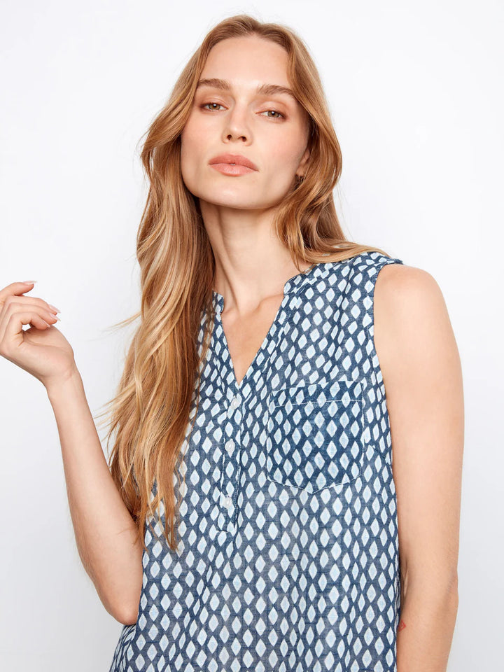 Henley tank mini dress