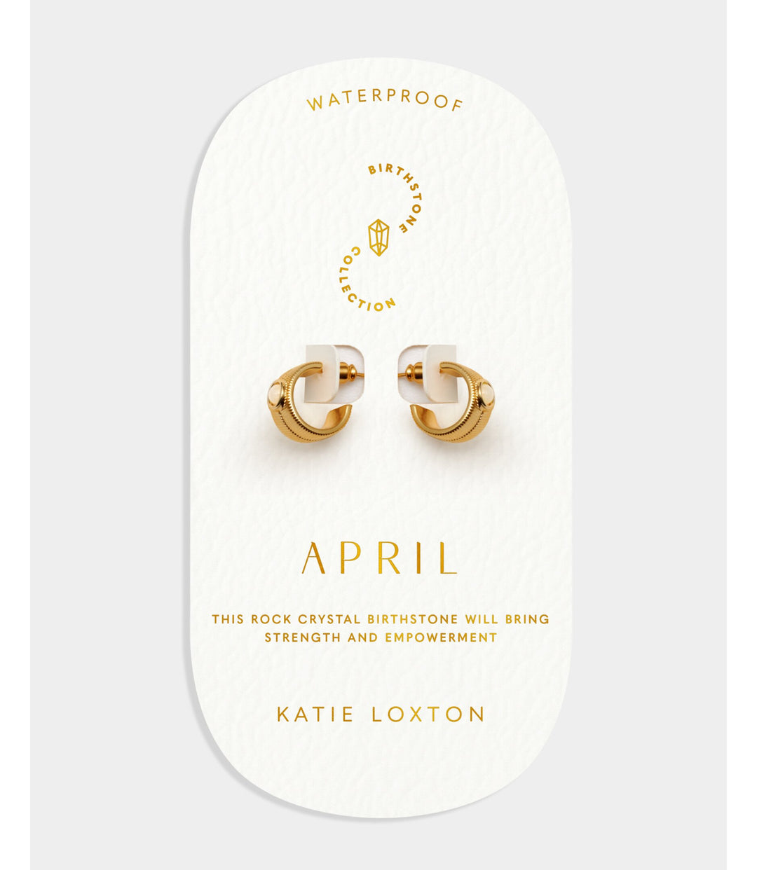 Birthstone Hoop Earrings - April