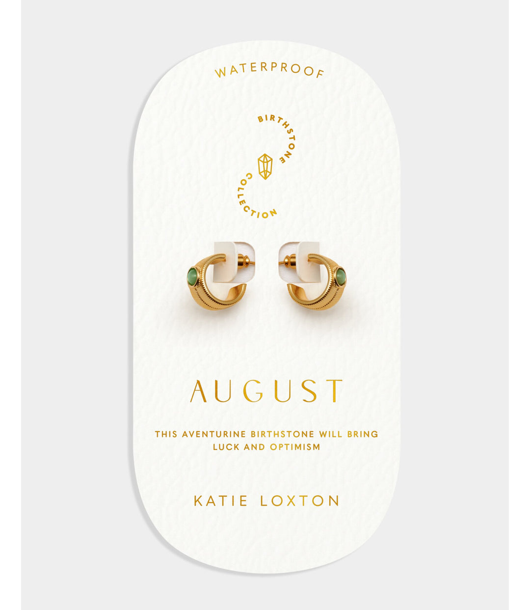 Birthstone Hoop Earrings - August