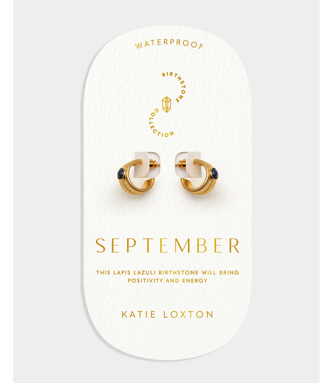 Birthstone Hoop Earrings - September