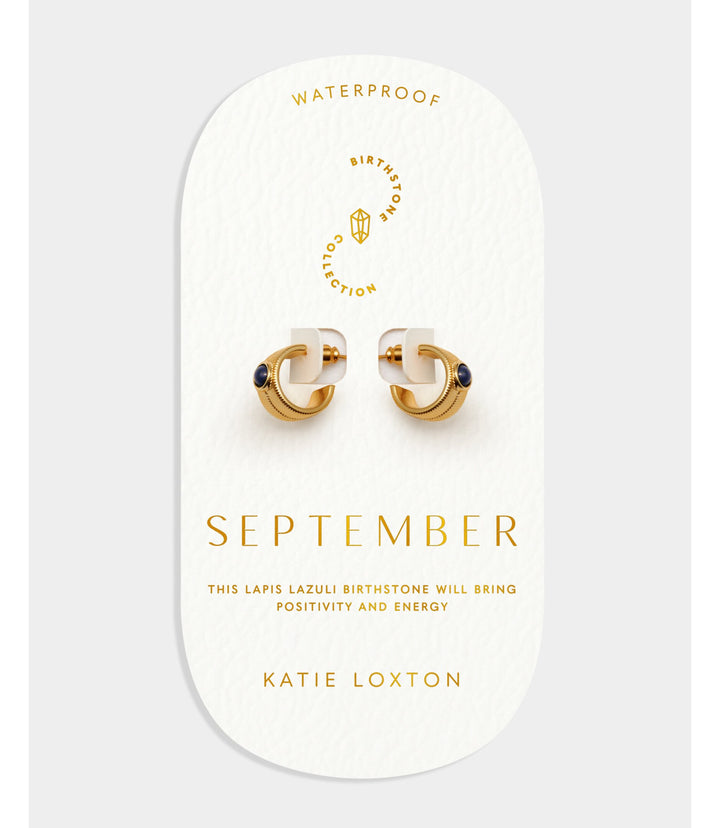 Birthstone Hoop Earrings - September