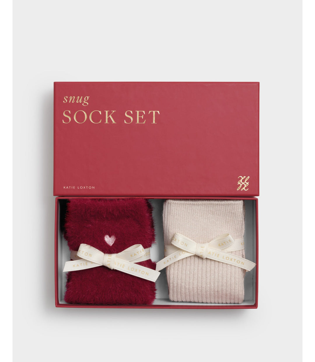 Gift Boxed Duo Socks - Cherry / Pink