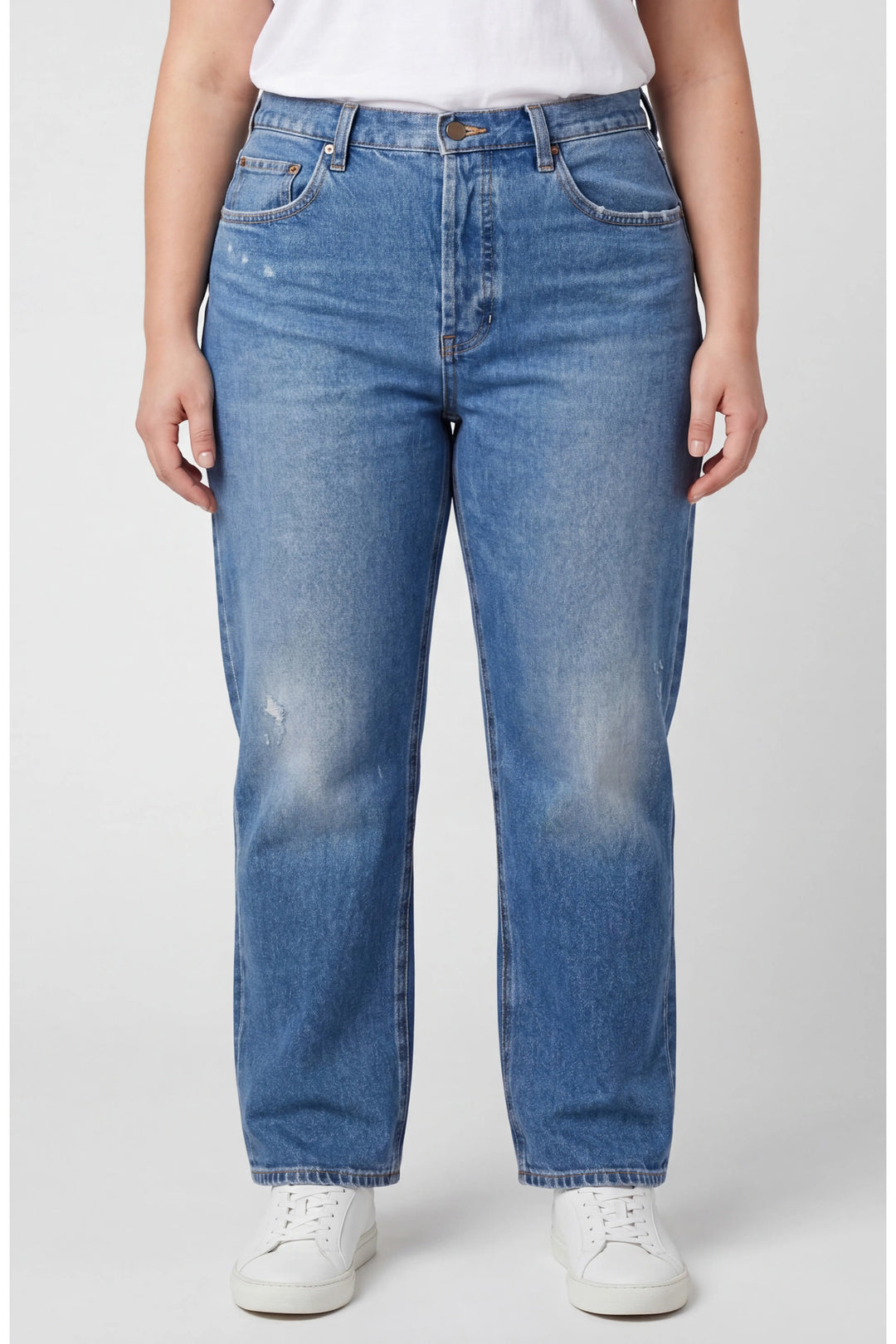 maisie hr vintage straight 28" inseam in nomad blue
