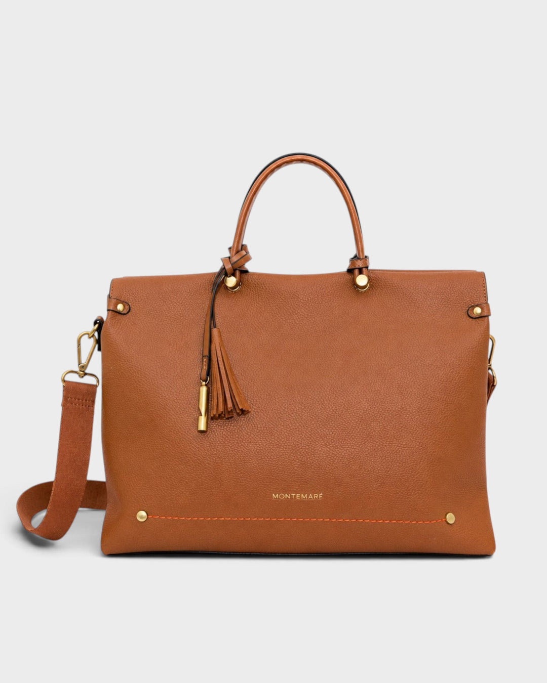 Montemaré Vienna Small Carry-On Tote in Cognac