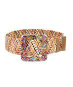 multicolor square buckle belt