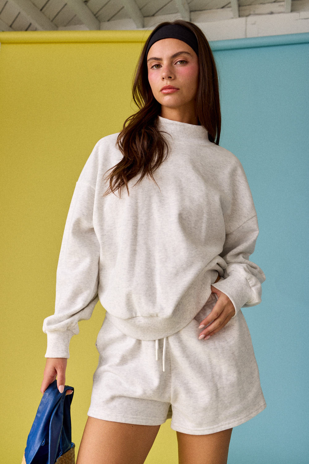 Mock Neck + Short Set