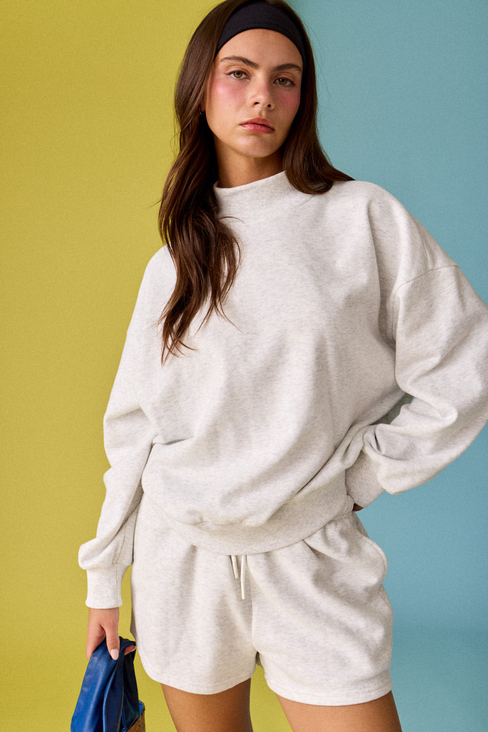 Mock Neck + Short Set
