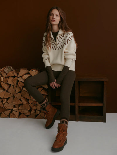 sigrid fairisle half zip knit