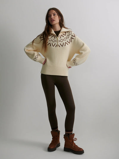 sigrid fairisle half zip knit