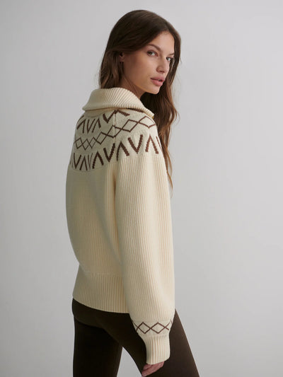 sigrid fairisle half zip knit