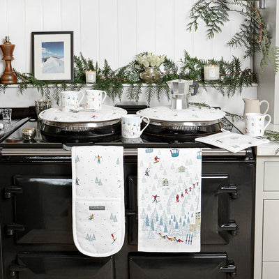 Skiing Tea Towel