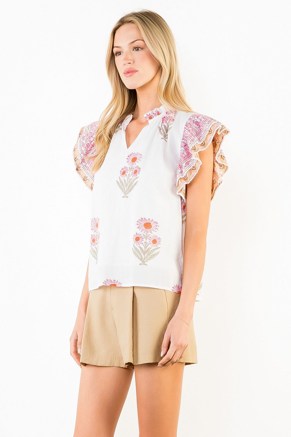 Flutter Sleeve Top