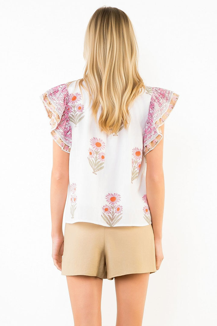 Flutter Sleeve Top