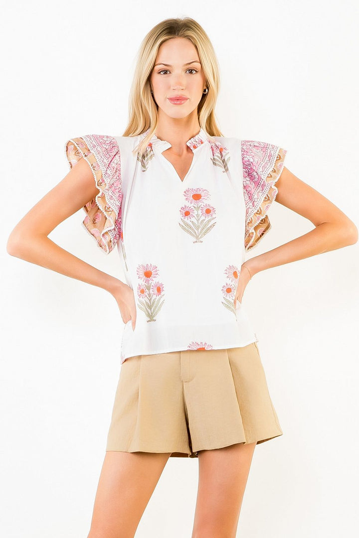 Flutter Sleeve Top