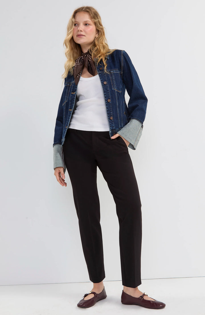 tall cuffed selvedge trucker
