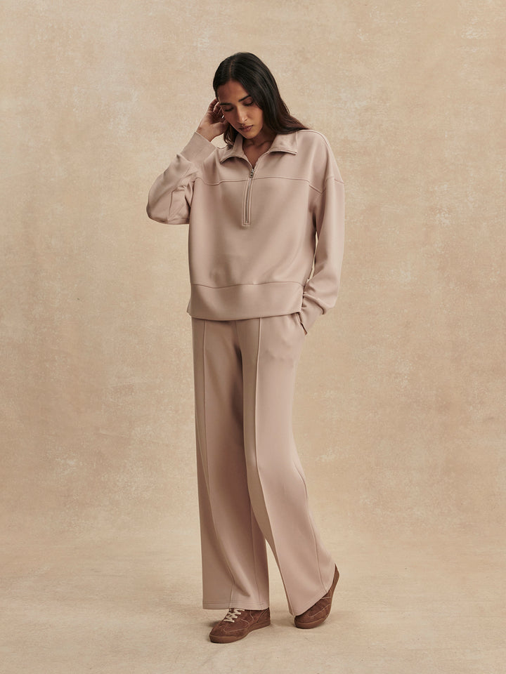 the wide leg pant 28 - mushroom